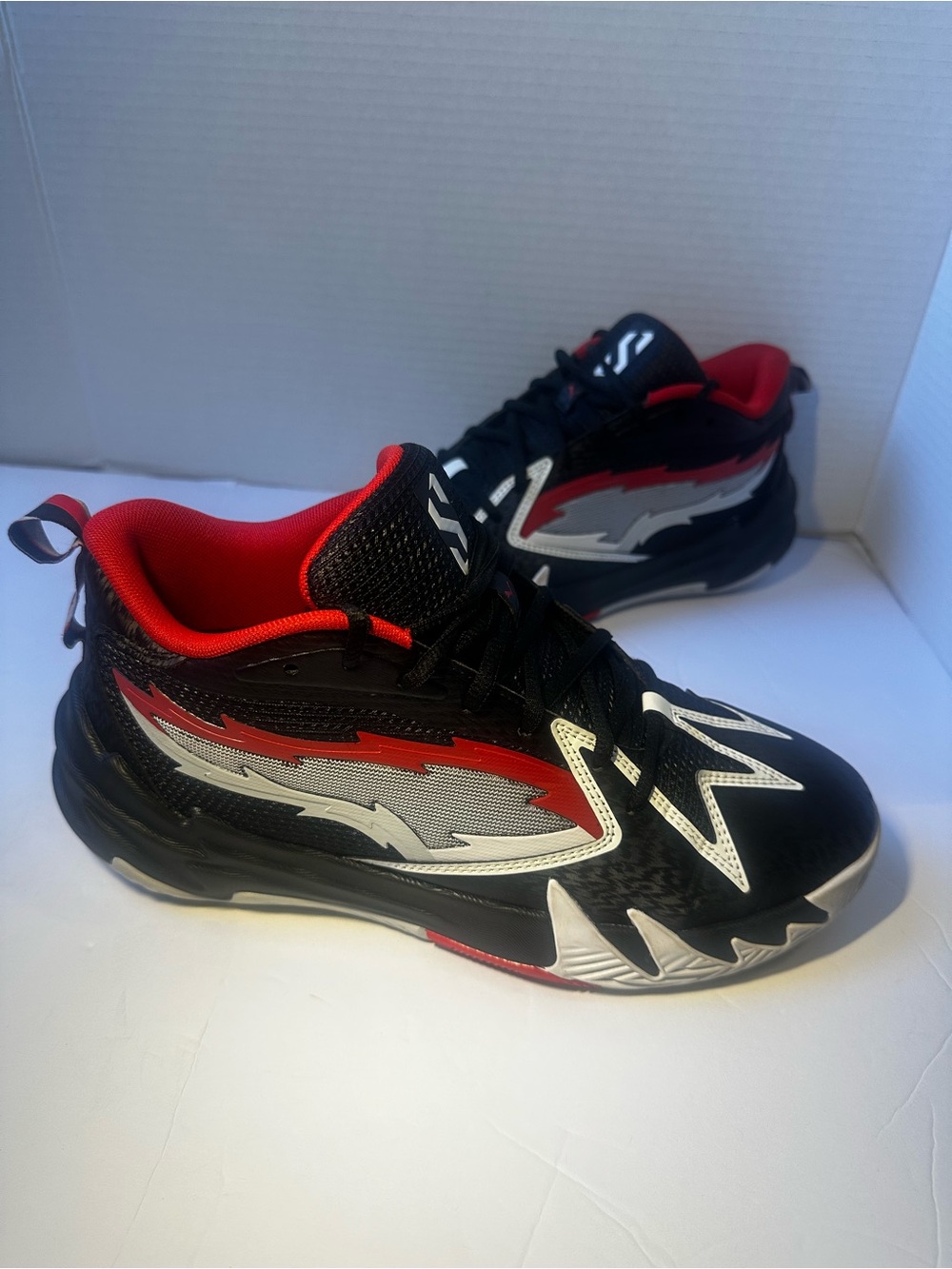 Puma Scoot Zeros O.D.D City Black and Red Low-Top Sneakers Mens Size 8